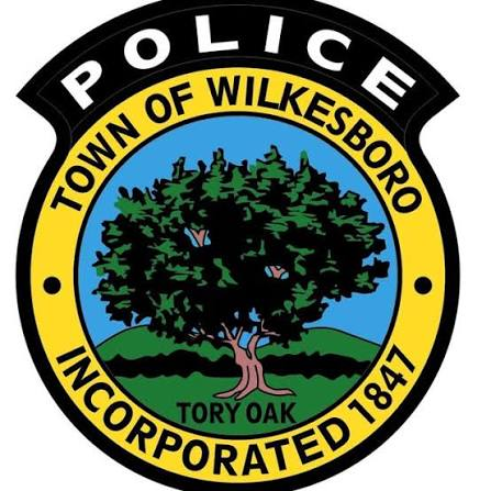 Official badge of the Town of Wilkesboro Police Department with the Tory Oak